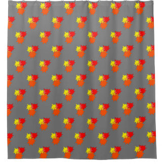 Red Orange Yellow burst Shower Curtain