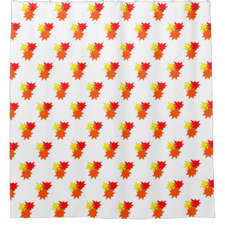 Red Orange Yellow burst Shower Curtain