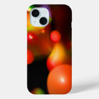 RED ORANGE YELLOW FRACTAL BUBBLES IN BLACK