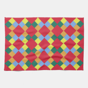 Red Orange Yellow Green Blue Tea Towel