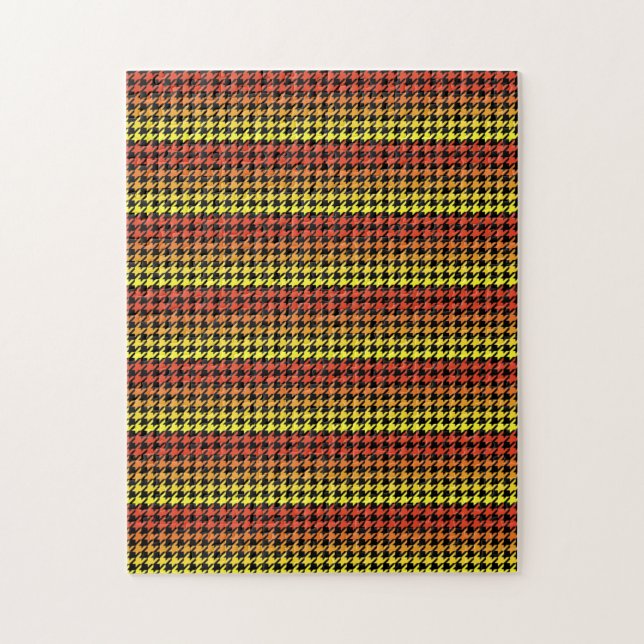 Red orange yellow houndstooth challenge puzzle (Vertical)