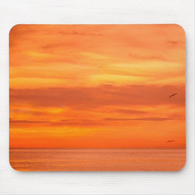 Red Orange Yellow Sunset Elegant Modern Template Mouse Pad (Front)