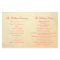 Red orange yellow tea rose wedding programme