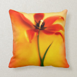 Red Orange Yellow Tulip Flower Tulips Floral Cushion