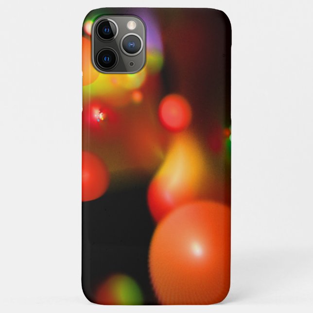 RED ORANGE YELOW FRACTAL BUBBLES IN BLACK Case-Mate iPhone CASE (Back)