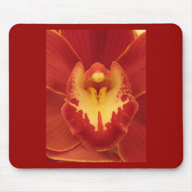Red Orchid Mouse Pad (Front)