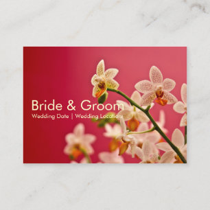 Red Orchid • Wedding Website Business Card