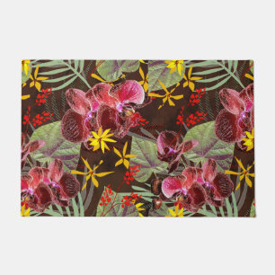 Red orchids. doormat