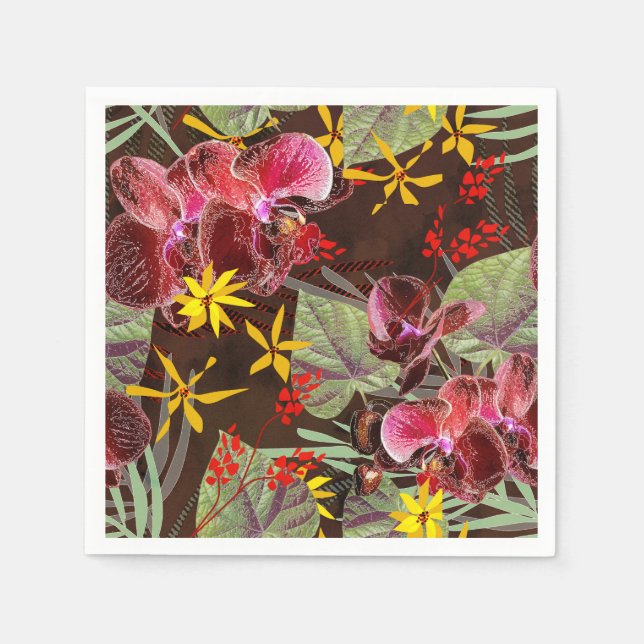 Red orchids. napkin (Front)