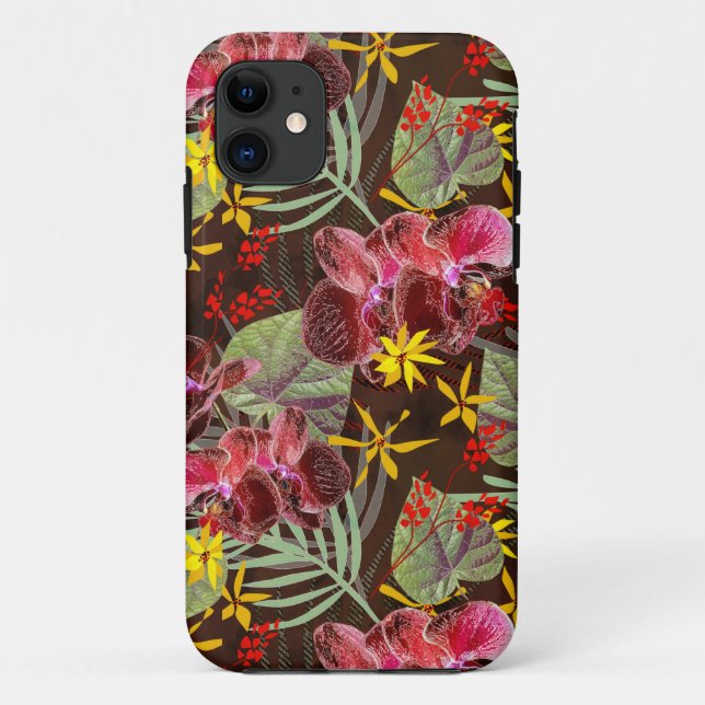 Red orchids. napkins Case-Mate iPhone case (Back)