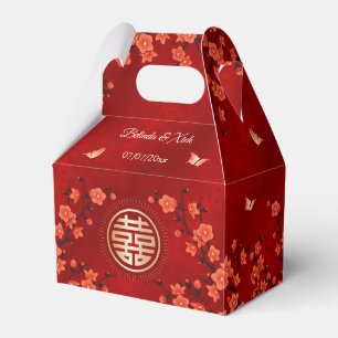 Red Oriental Blossom    Chinese Wedding  Favour Box