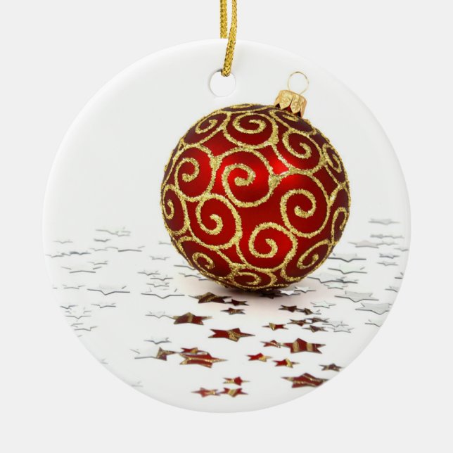 Red Ornament and Stars (Front)