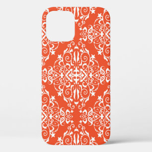 Red ornamental pattern seamless pattern iPhone 12 case