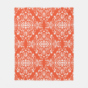 Red ornamental pattern seamless pattern fleece blanket
