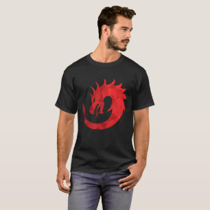 Red Ouroboros Dragon T-Shirt - Mystical Circular 