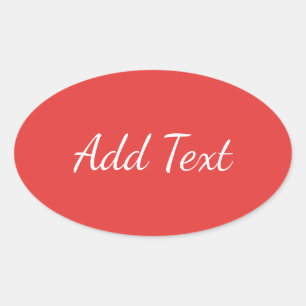 Red Oval Sticker