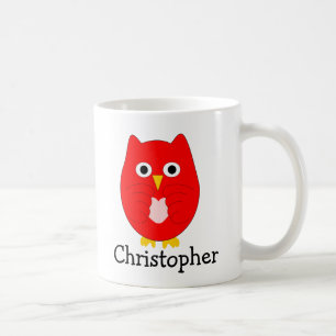 Red Owl Design Personalised Coffee Mug