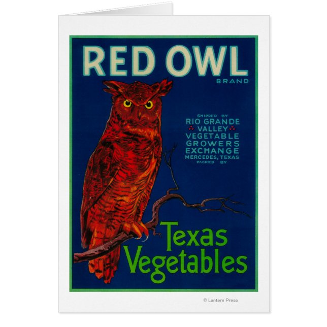 Red Owl Vegetable Label (Front)