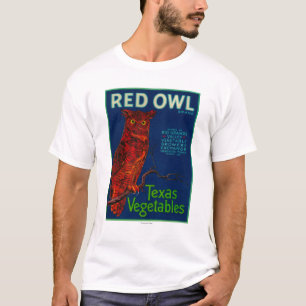 Red Owl Vegetable Label T-Shirt