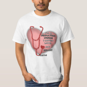 Red Paediatrics Nurse Heart t-shirt