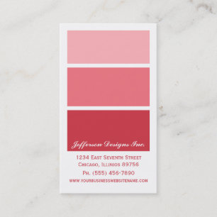 Red Paint Chips Business Cards