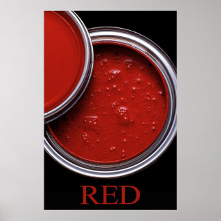Red paint poster