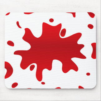 Red paint splash mouse pad