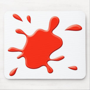 Red Paint Splodge Mouse Pad