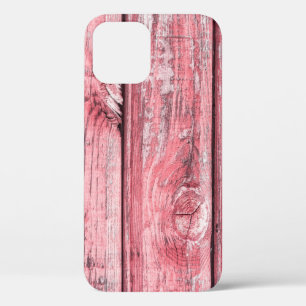 Red paint wooden desks texture. aged, home decor, iPhone 12 case