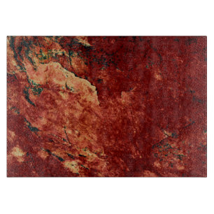 Red Painted Rock Cutting Board