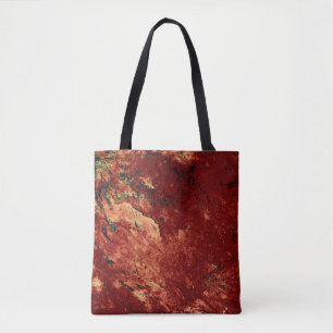 Red Painted Rock Tote Bag