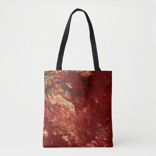 Red Painted Rock Tote Bag (Front)