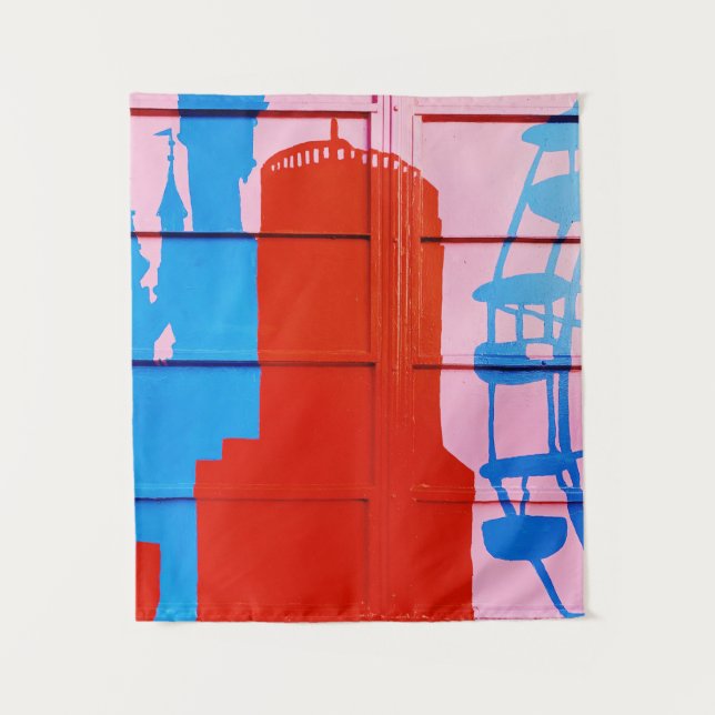 Red painted wall tapestry (Front)