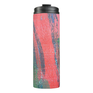 Red painting hand drawn backgroundabstract,abstrac thermal tumbler