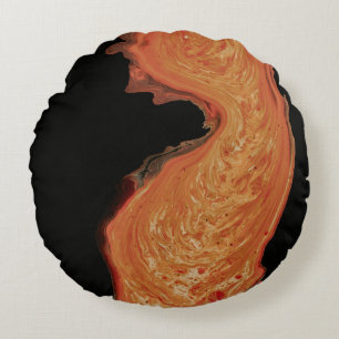 Red painting photograph round cushion