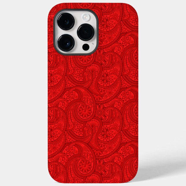Red Paisley Case-Mate iPhone Case (Back)