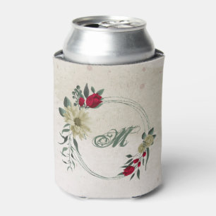 red & pale yellow flowers greenery can cooler