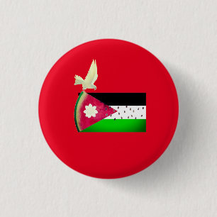 Red Palestine Support Watermelon Designs 3 Cm Round Badge