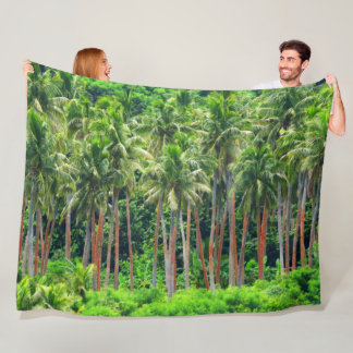 RED PALM  FLEECE BLANKET
