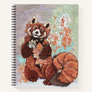 Red Panada Crystalline Vibes Art Pocket Moleskine  Notebook