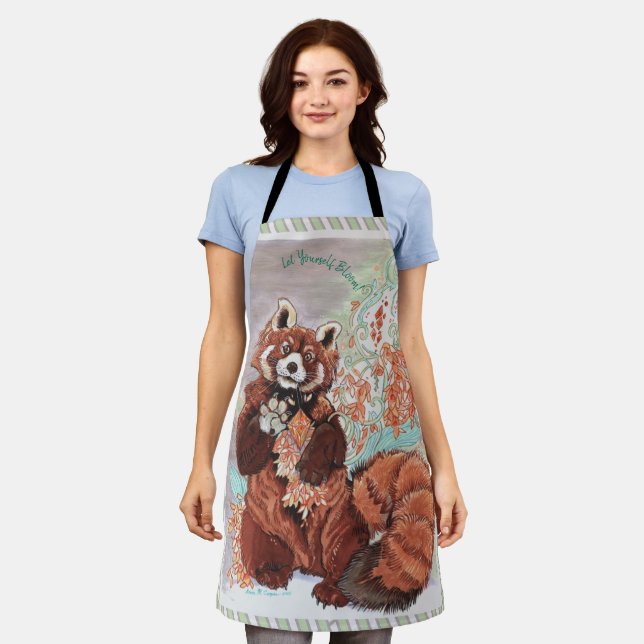 Red Panada Crystalline Vibes Let Yourself Bloom Apron (Worn)