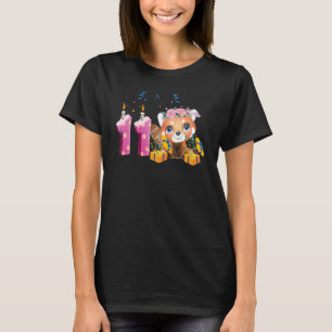 Red Panda 11th Birthday Fun Red Pandas Animal Gra T-Shirt