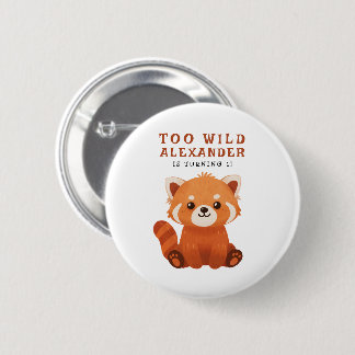 Red Panda 1st Birthday Party 6 Cm Round Badge