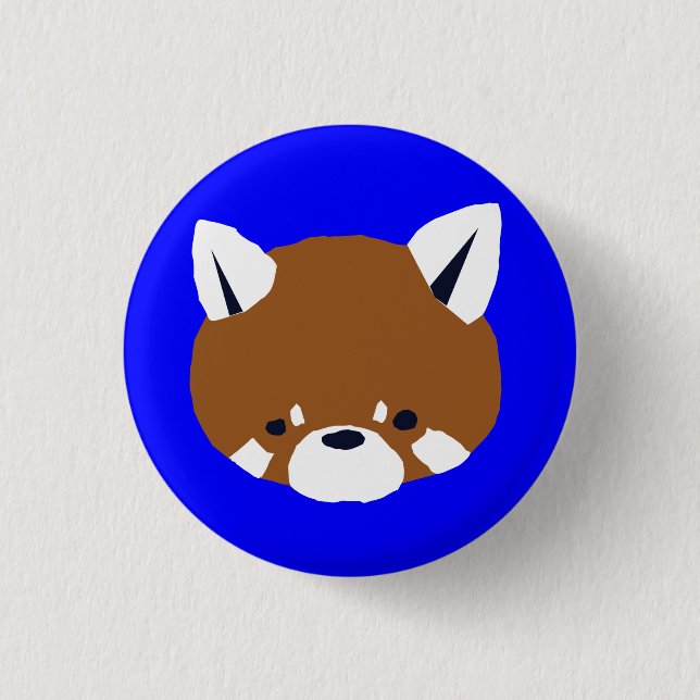 Red Panda 3 Cm Round Badge (Front)