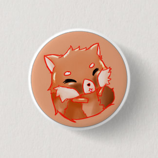 red panda 3 cm round badge