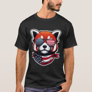 Red Panda 4th Of July American Independence Day Pa T-Shirt