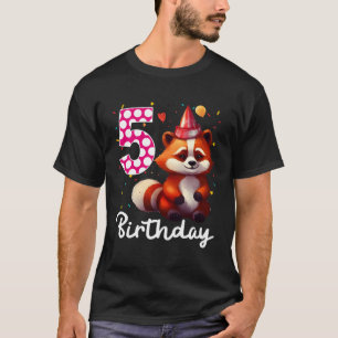 Red Panda 5Th I'M 5 T-Shirt