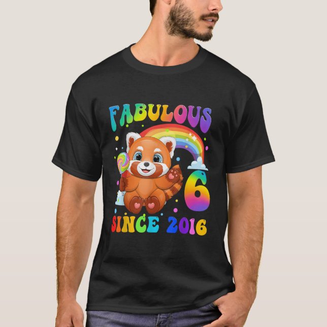 Red Panda 6 6Th Since 2016 T-Shirt (Front)
