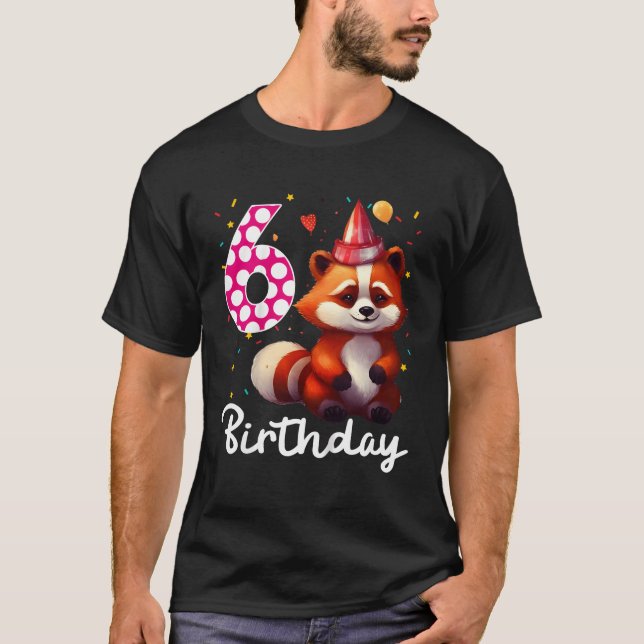 Red Panda 6Th I'M 6 T-Shirt (Front)