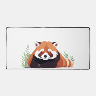 Red Panda Adorable Cute Animal Sleeping Relaxing  Desk Mat